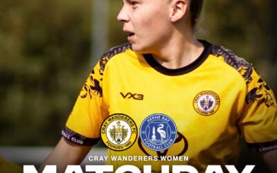 Cray Wanderers Women vs Herne Bay Women Development – SECWFL Premier – 4/10/26, 3 pm.