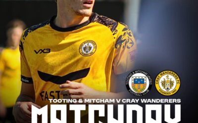 Tooting & Mitcham United v Cray Wanderers – London Senior Cup 2nd Round – Tuesday 13th October, 7.45 pm