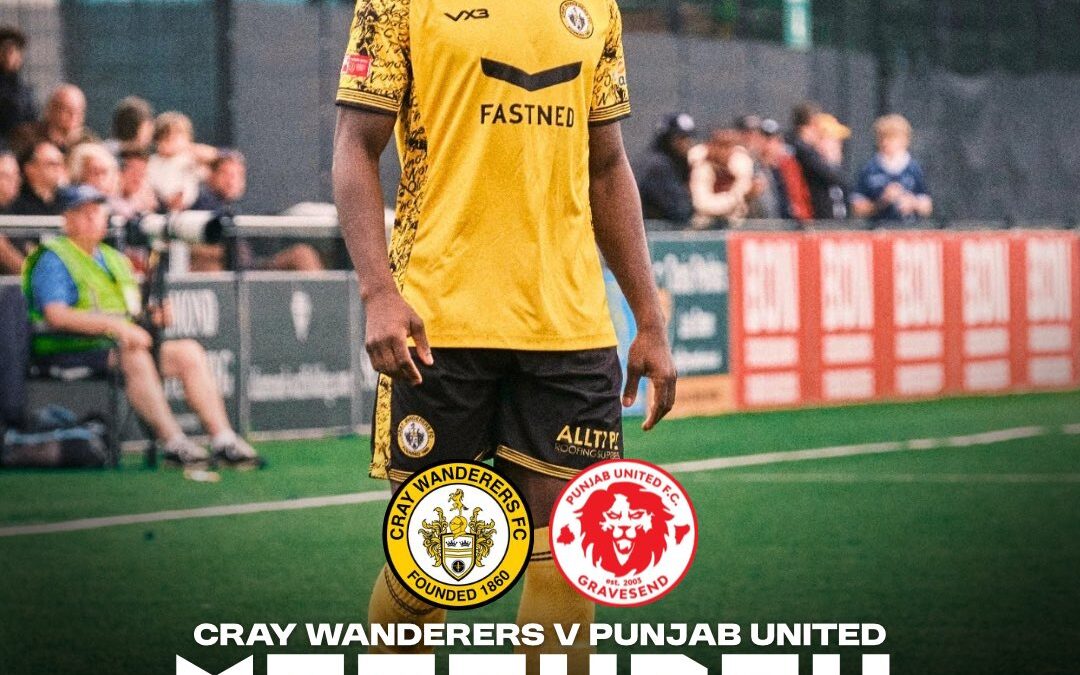 Cray Wanderers vs Punjab United – GoCardless Kent FA Senior Cup – 1st Round – 6/10/26, 7.45 pm